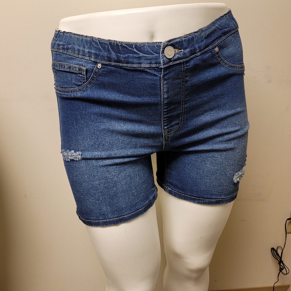 Plus size jean shorts